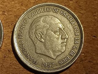 Lote monedas de 50 pesetas año 1957