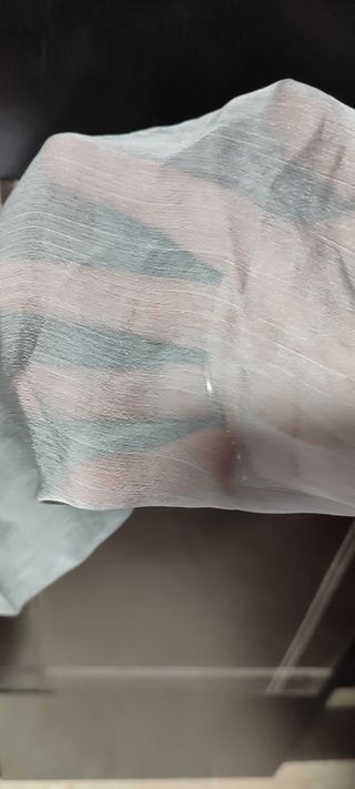 Blusa nudo y 2 botones gris transparente T38 