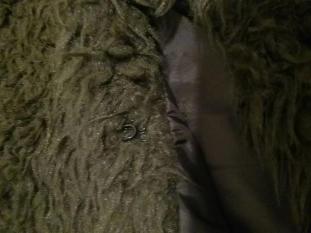 chaqueta pelo ,talla m/l,color verde,hay medidas