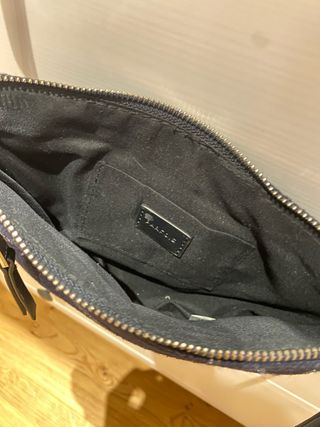 bolso tejido azul marino