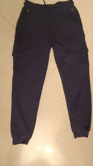 Pantalone tuta felpato blu NUOVO