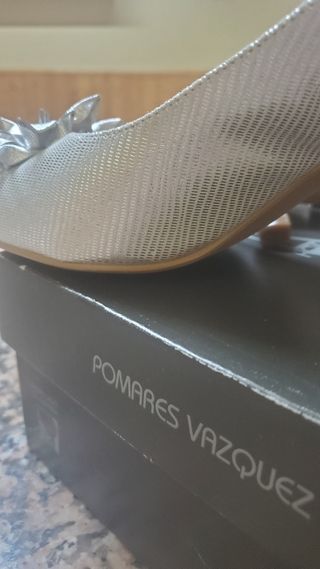 Zapatos plata fiesta