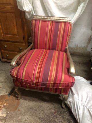 sillon tapizado con tela gaston y daniela