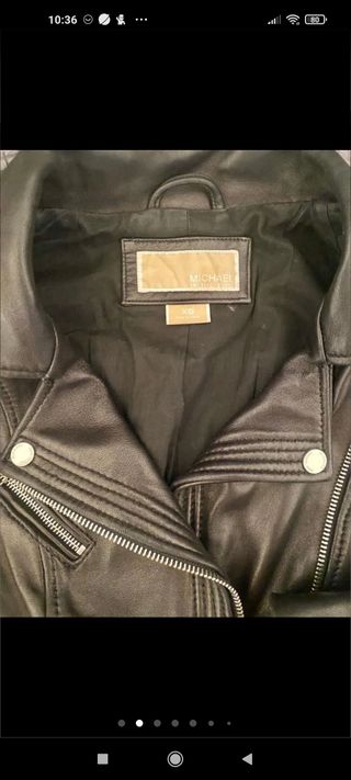 Cazadora biker piel Michael Kors XS