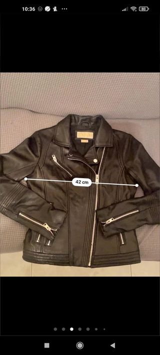 Cazadora biker piel Michael Kors XS