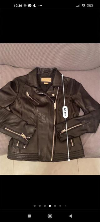 Cazadora biker piel Michael Kors XS