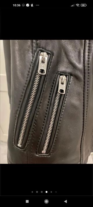 Cazadora biker piel Michael Kors XS