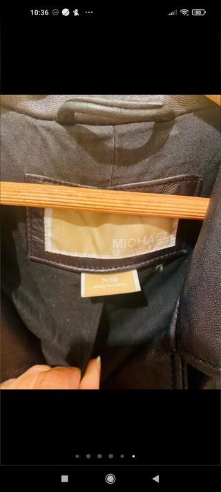 Cazadora biker piel Michael Kors XS