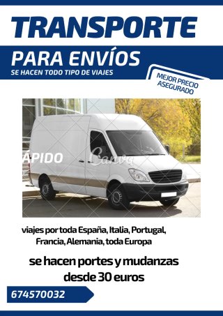 Transportes y mudanzas económico toda España