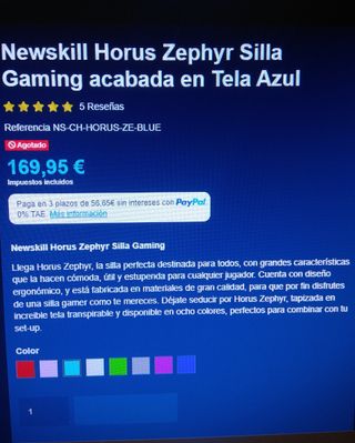 Recambio para silla Newskill