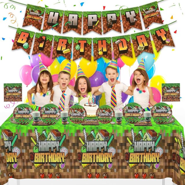 OFERTA Vajilla Minecraft Tema Party NUEVO SIN USAR