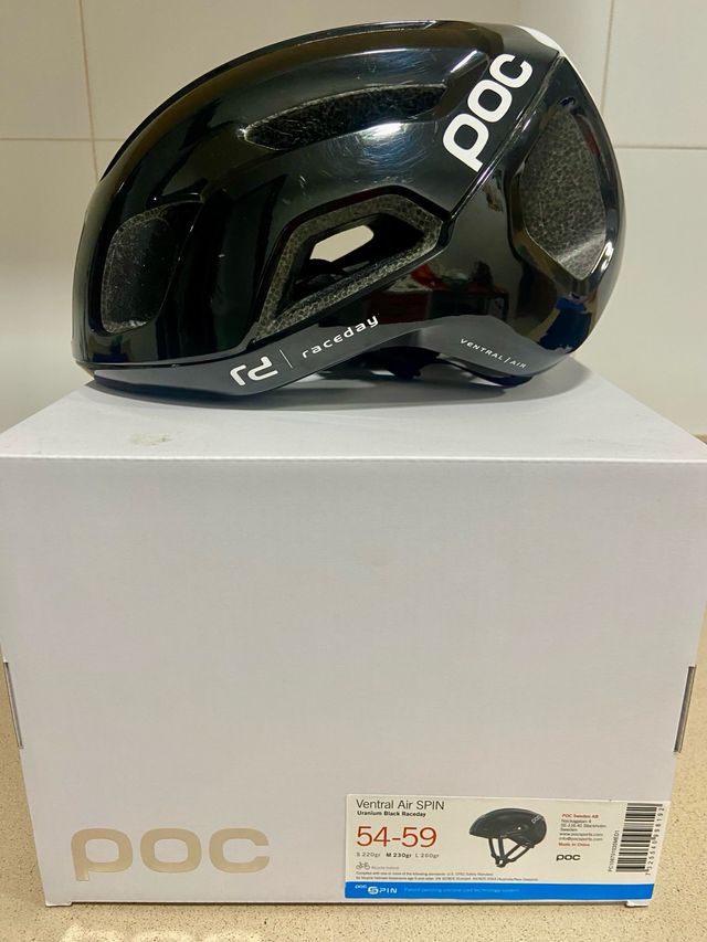 Casco POC Ventral Air SPIN negro blanco