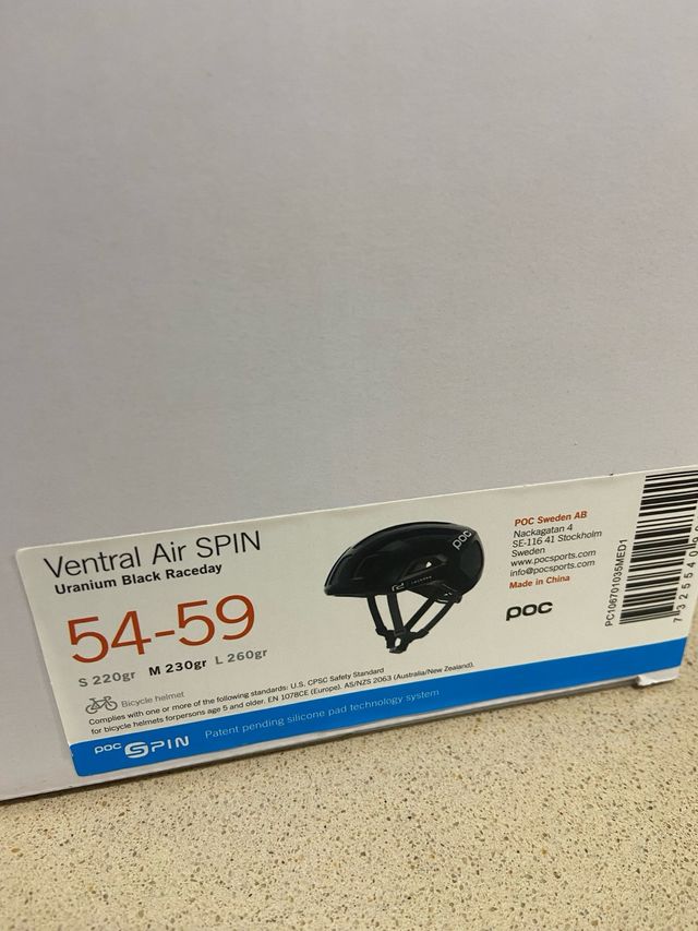 Casco POC Ventral Air SPIN negro blanco