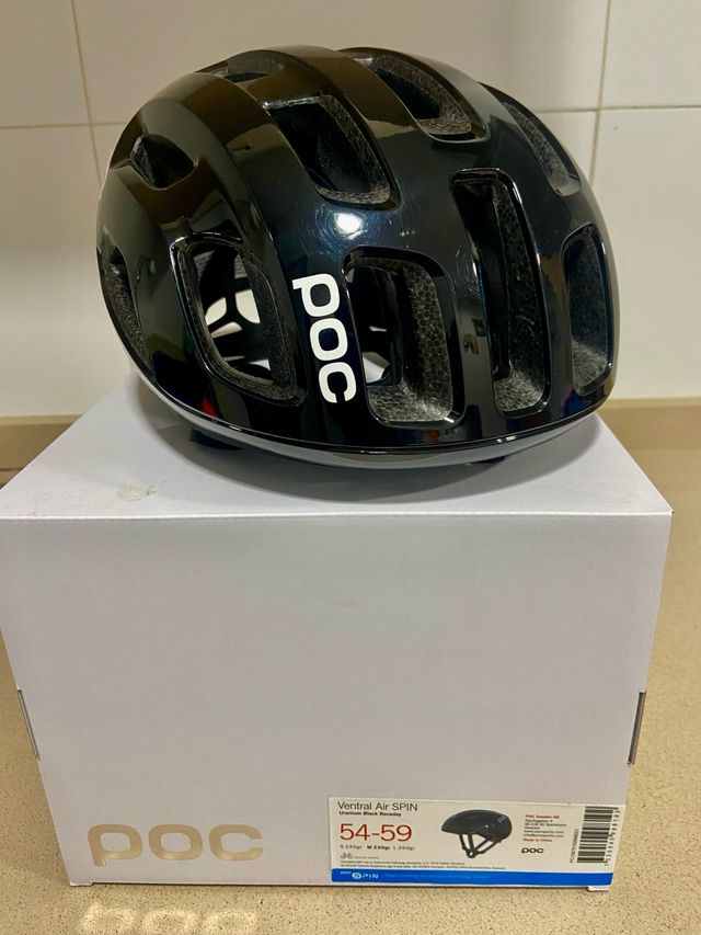 Casco POC Ventral Air SPIN negro blanco