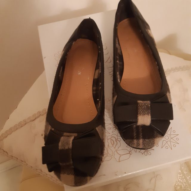 Ballerine in tessuto tartan