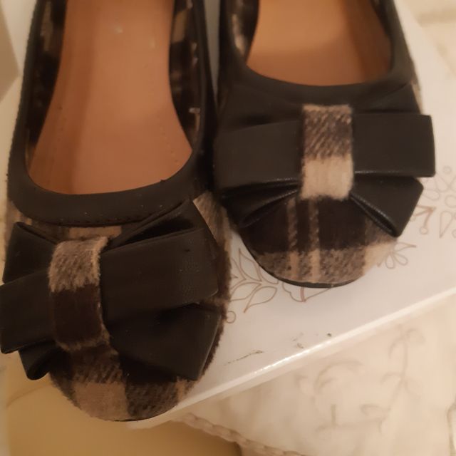 Ballerine in tessuto tartan