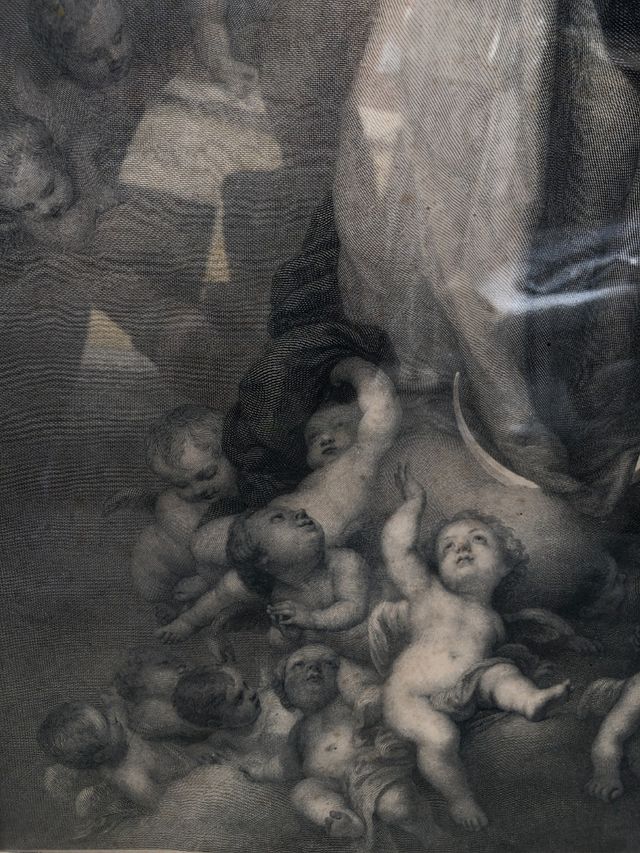 Grabado antiguo Inmaculada Concepción