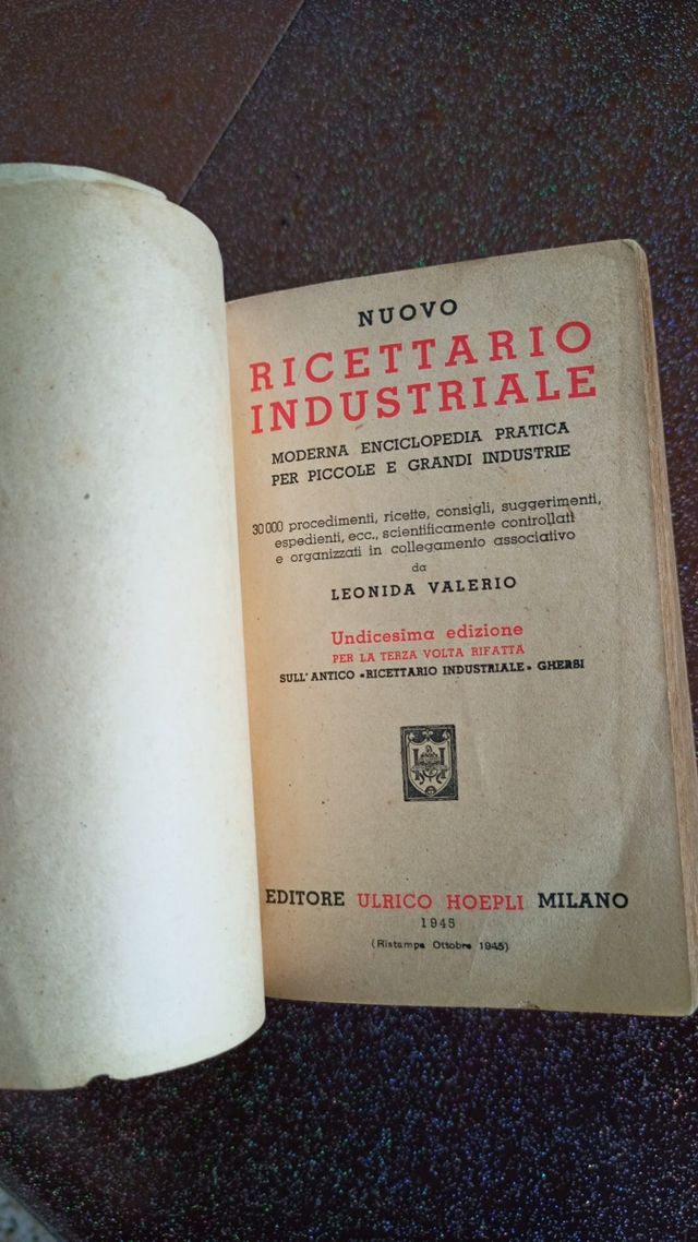 Ricettario industriale