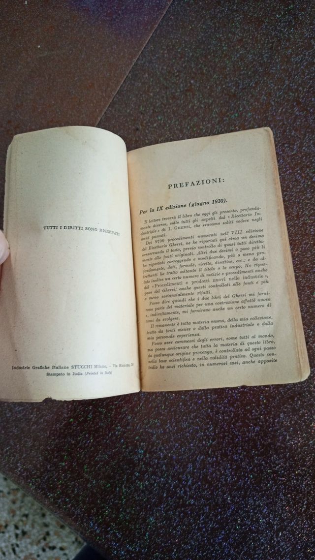 Ricettario industriale