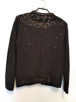 Chaqueta de lana bordada en lentejuelas
