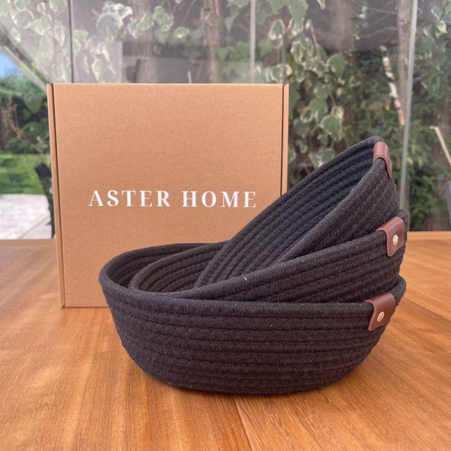 Cestas decorativas de almacenaje de algodon 100%