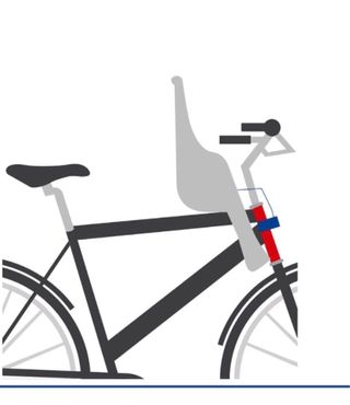 Seggiolino bianco per bicicletta