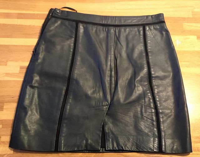 Falda de piel Mango talle S