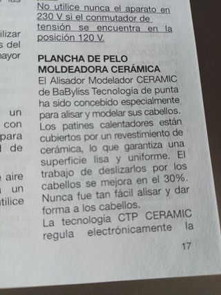 Plancha de pelo Babyliss