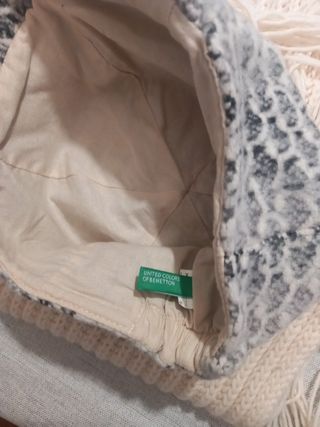 bufanda y gorro beneton nuevo