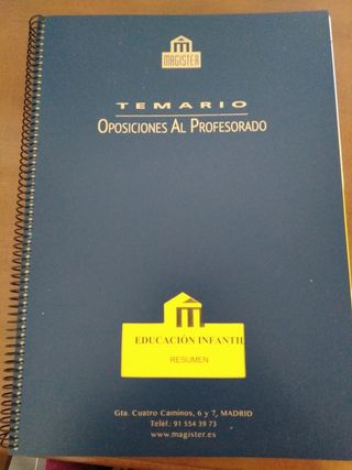 Temario Oposición Educación infantil Magister