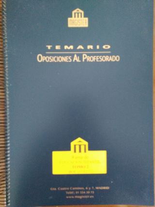 Temario Oposición Educación infantil Magister