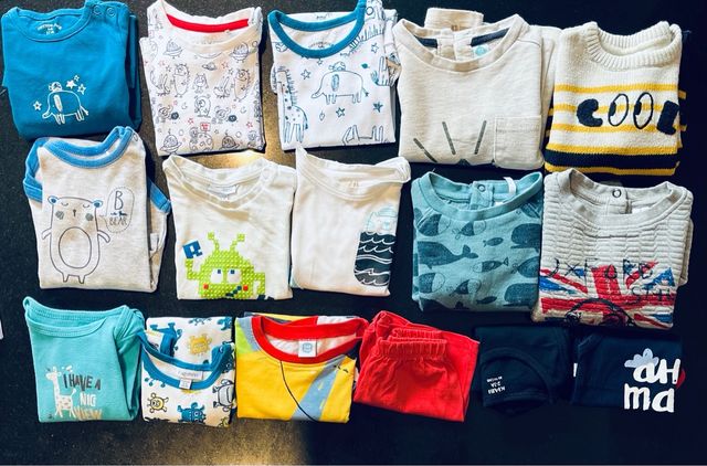 lote de ropa niño, 9 a 18 meses 
