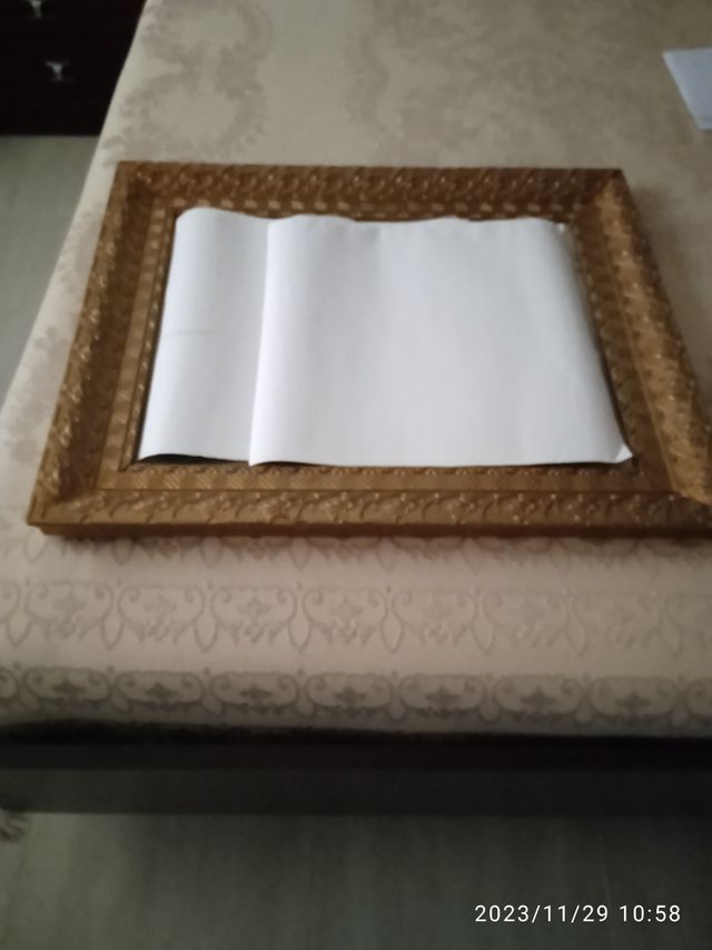 Cuadro Marco antiguo,con cristal Dorado