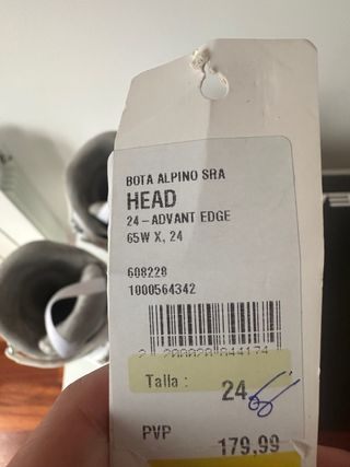 botas esqui blancas talla 24 head