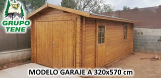 Garaje de madera 30m2 almacén 
