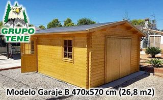 Garaje de madera 30m2 almacén 