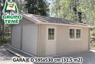 Garaje de madera 30m2 almacén 
