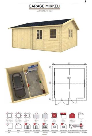 Garaje de madera 30m2 almacén 