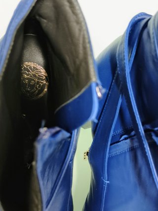 Botines piel azul