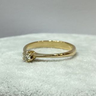 Solitario oro con diamante