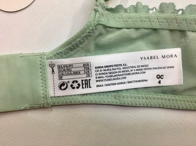 Sujetador YSABEL MORA Talla 85 B