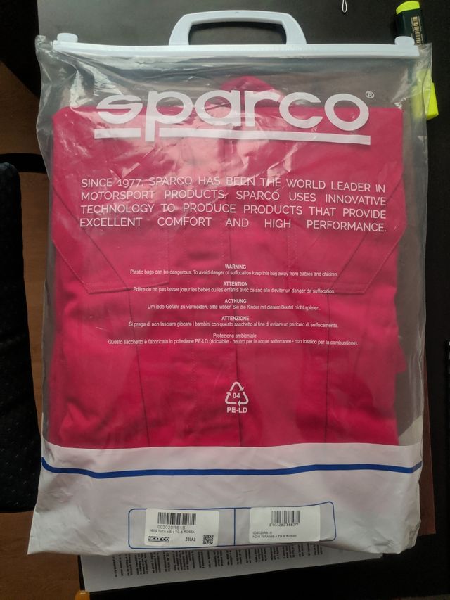 Mono competicion Sparco rojo