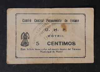 Motril (Billete local Guerra Civil) 5 Céntimos