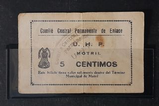 Motril (Billete local Guerra Civil) 5 Céntimos