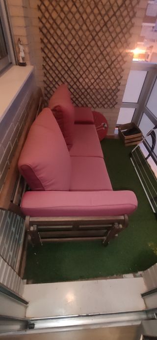 Sofá 3 plaza de jardín Regulable