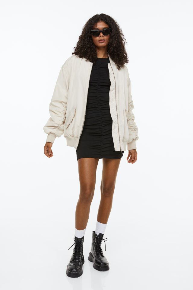 Vestido drapeado de punto