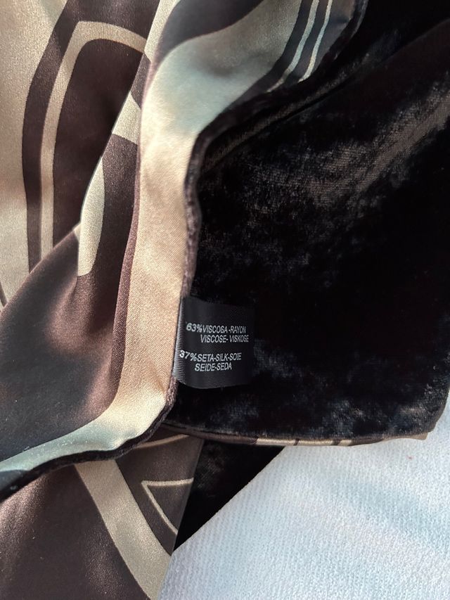 Foulard artigianale Sanseverino in velluto e seta