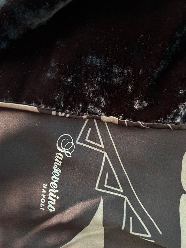 Foulard artigianale Sanseverino in velluto e seta