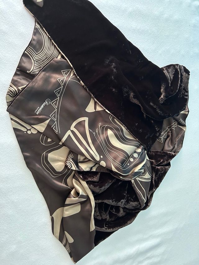 Foulard artigianale Sanseverino in velluto e seta