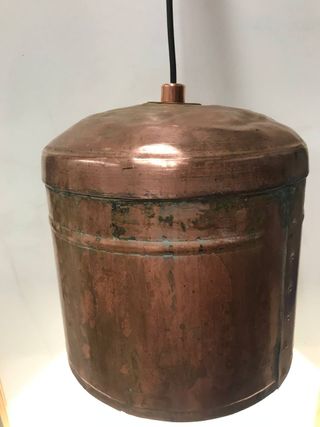 lampara cobre antigua